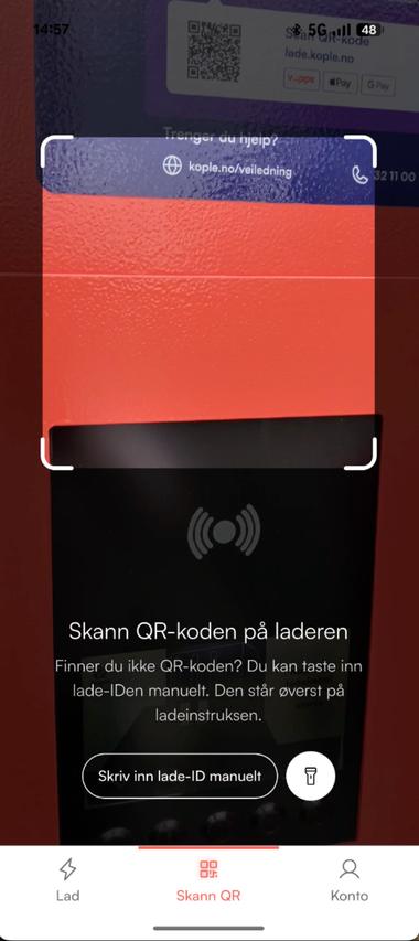 QR-skanneren i Kople-appen