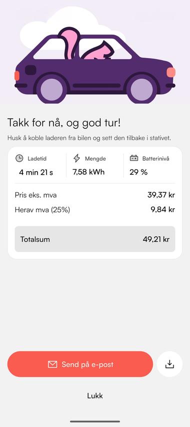 Kvittering i Kople-appen