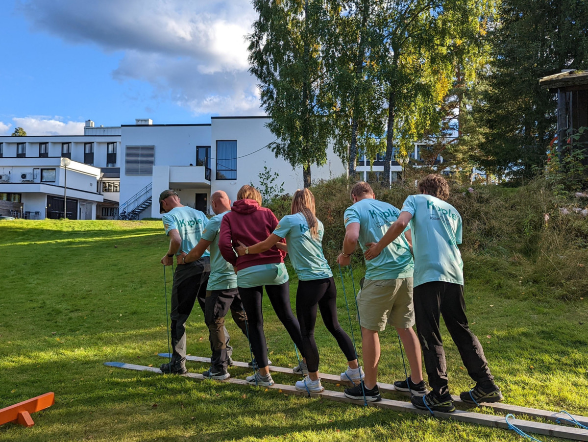 Teambuilding på felles Kople-samling til Hurdalssjøen høsten 2022